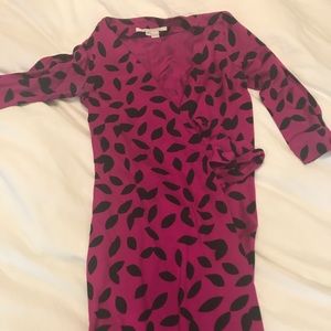 Pink authentic dvf wrap dress